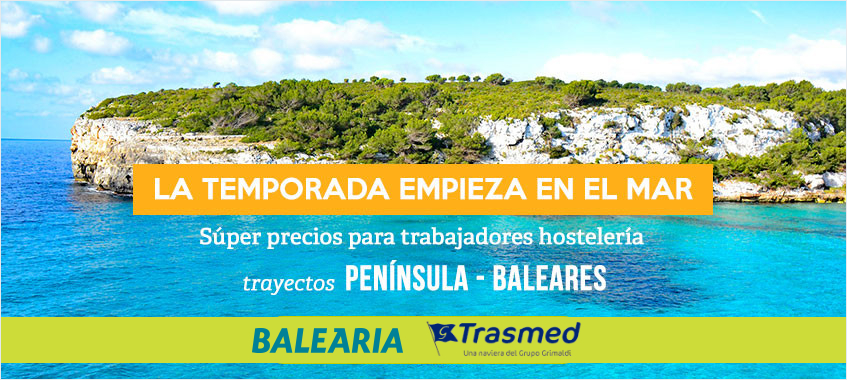 Imagen de Tarifas Temporeros. Trayectos Península-Baleares para empleados desde 30€. 